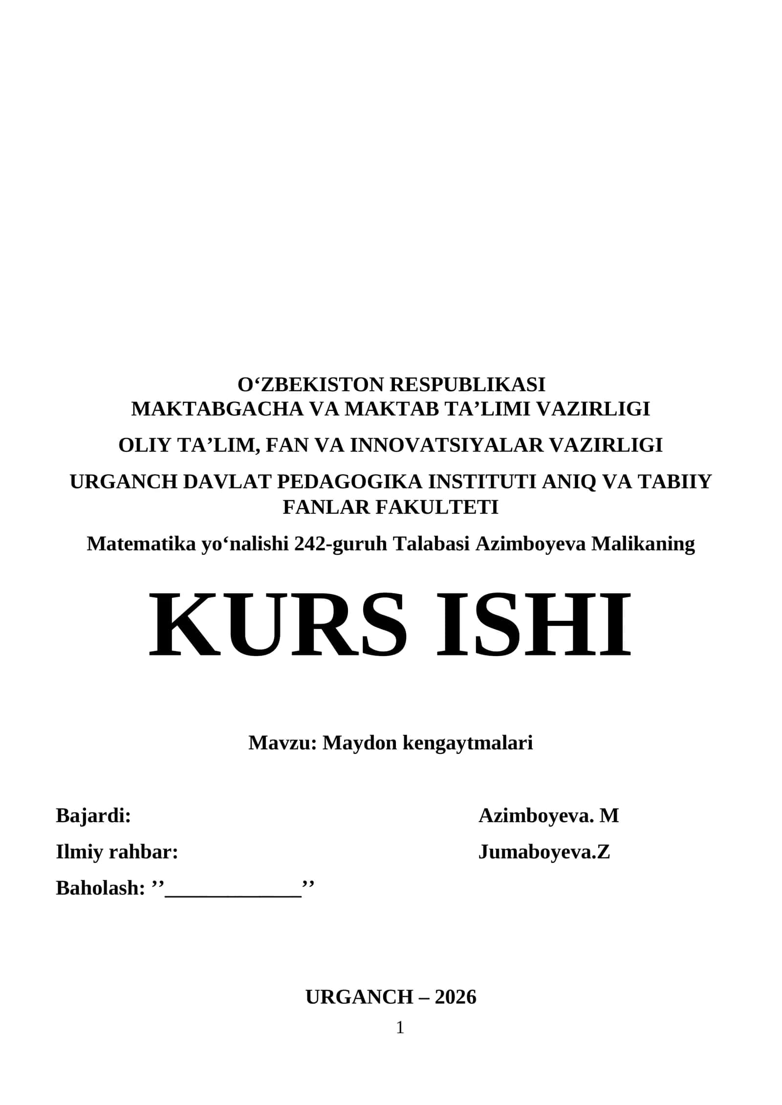 Maydon kengaytmalari 1