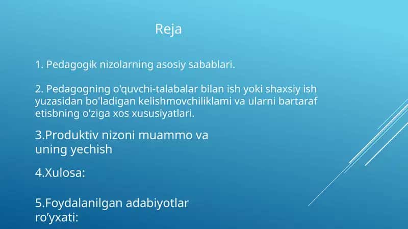 Pedagogik faoliyatdagi nizolar va ularning oldini olish usullari 1