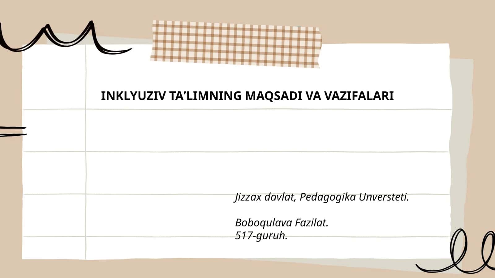 INKLYUZIV TAʼLIMNING MAQSADI VA VAZIFALARI 1