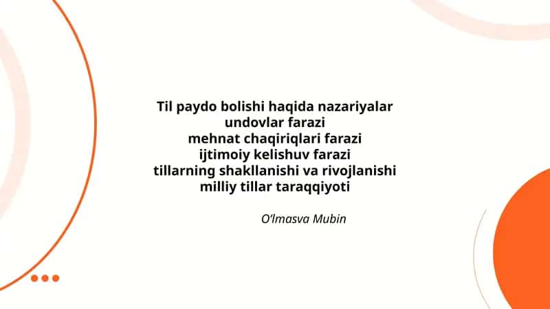Til paydo bolishi haqida nazariyalar 1