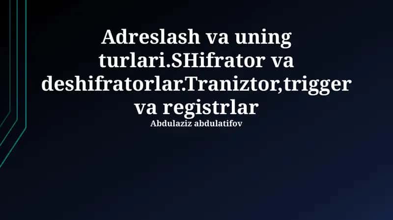 Manzil Maydoni va Uning Turlari 1