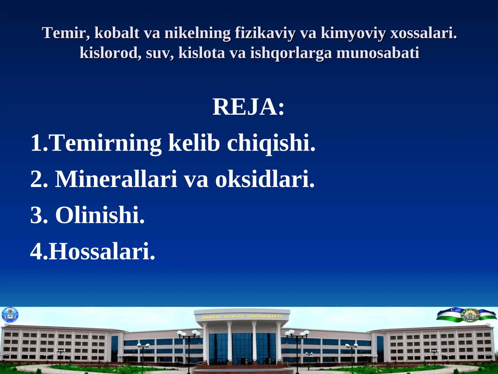 Temirning fizikaviy va kimyoviy xossalari 1