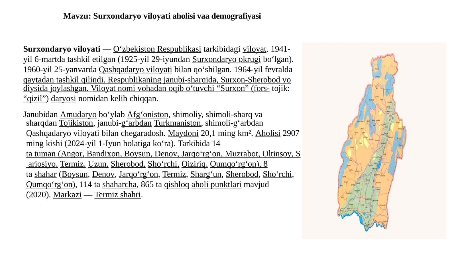 Surxondaryo viloyati aholisi va demografiyasi 1