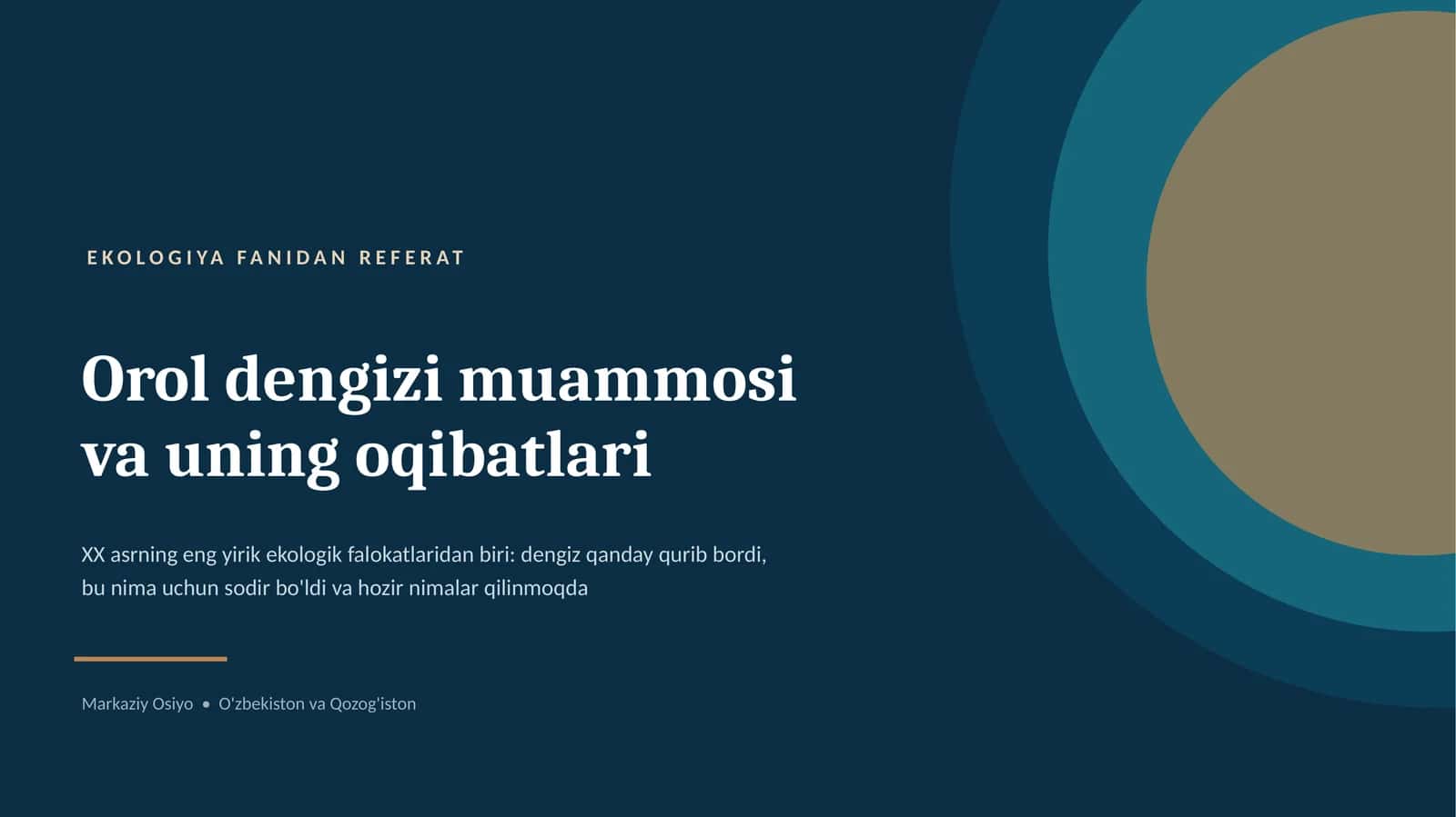 ekologiya fanidan taqdimot 1