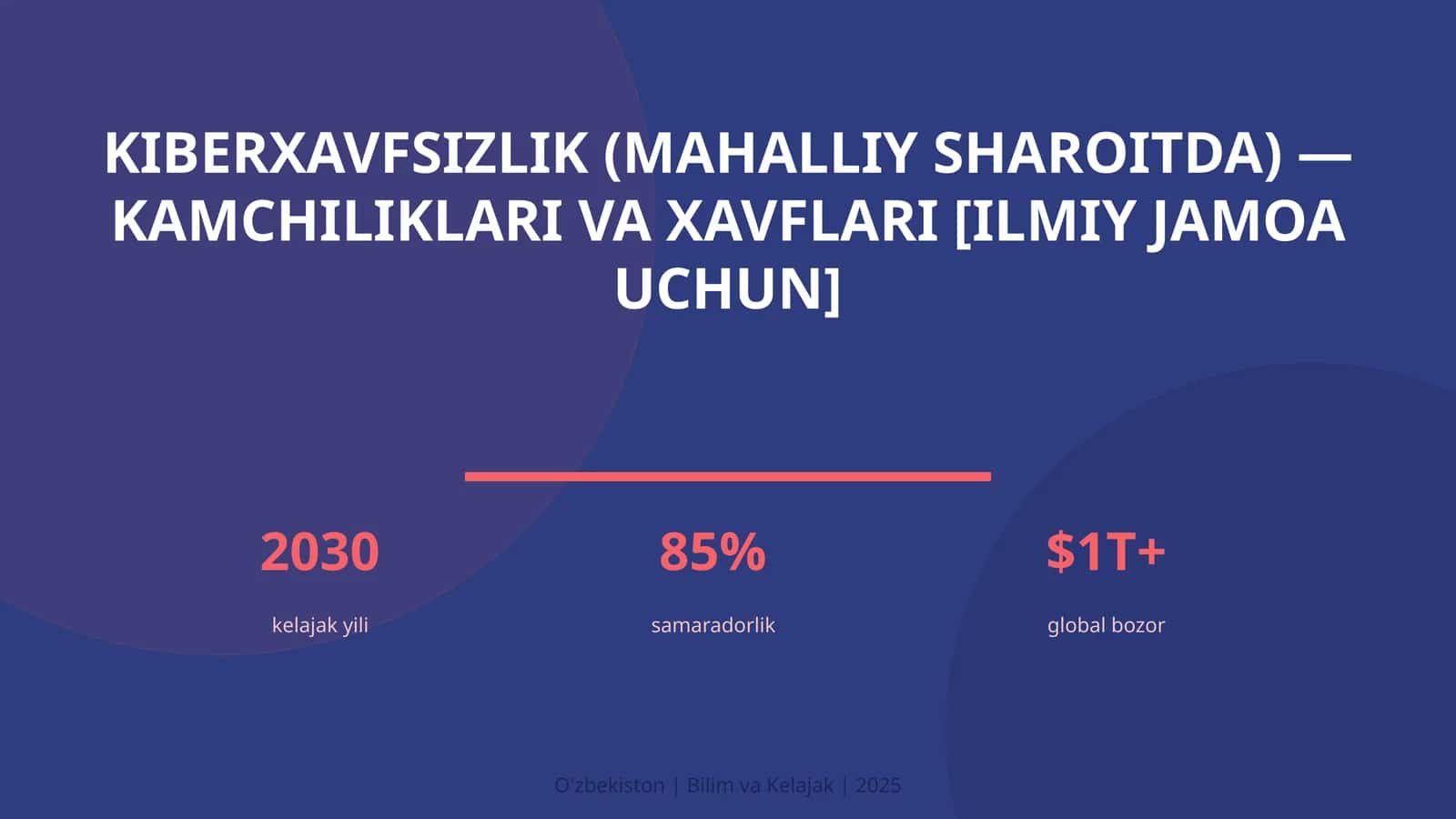 KIBERXAVFSIZLIK (MAHALLIY SHAROITDA) — KAMCHILIKLARI VA XAVFLARI [ILMIY JAMOA UCHUN] 1