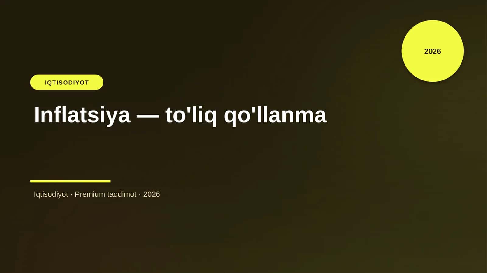 Inflatsiya — to'liq qo'llanma 1