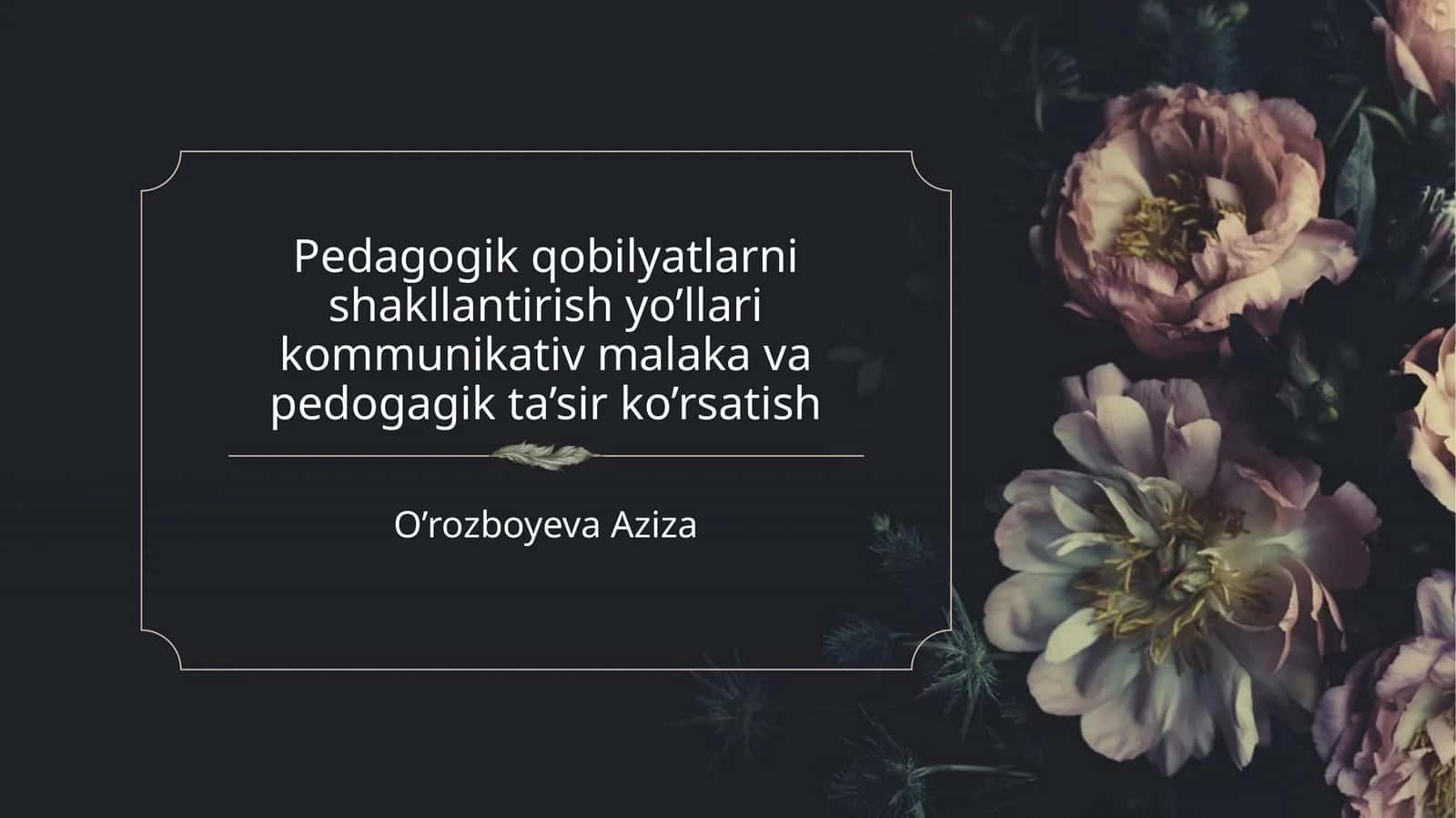 Pedagogik mahorat 1