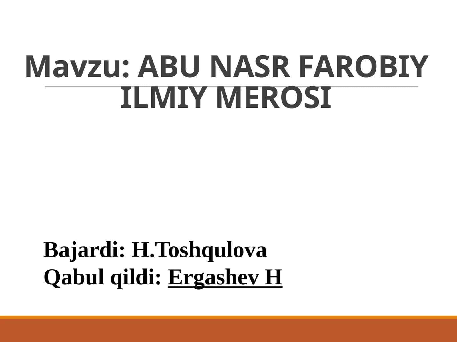 ABU NASR FAROBIY ILMIY MEROSI 1