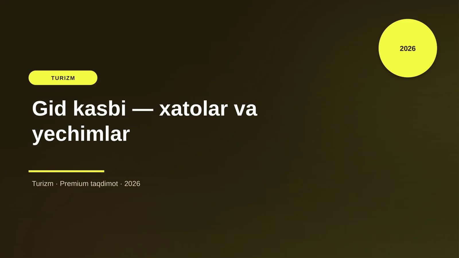 Gid kasbi — xatolar va yechimlar 1