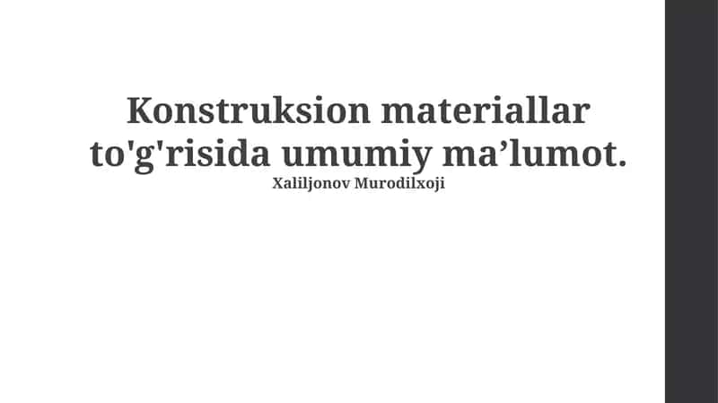 Alyuminiy va uning qotishmalari 1