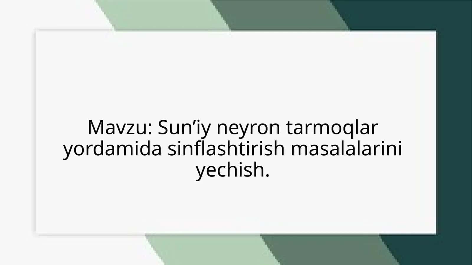 Ma'lumotlar Tayyorlash va Oldindan Qayta Ishlash 1