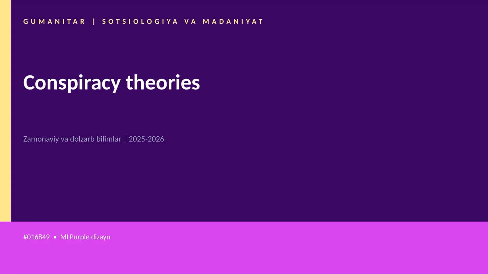 Conspiracy theories 1