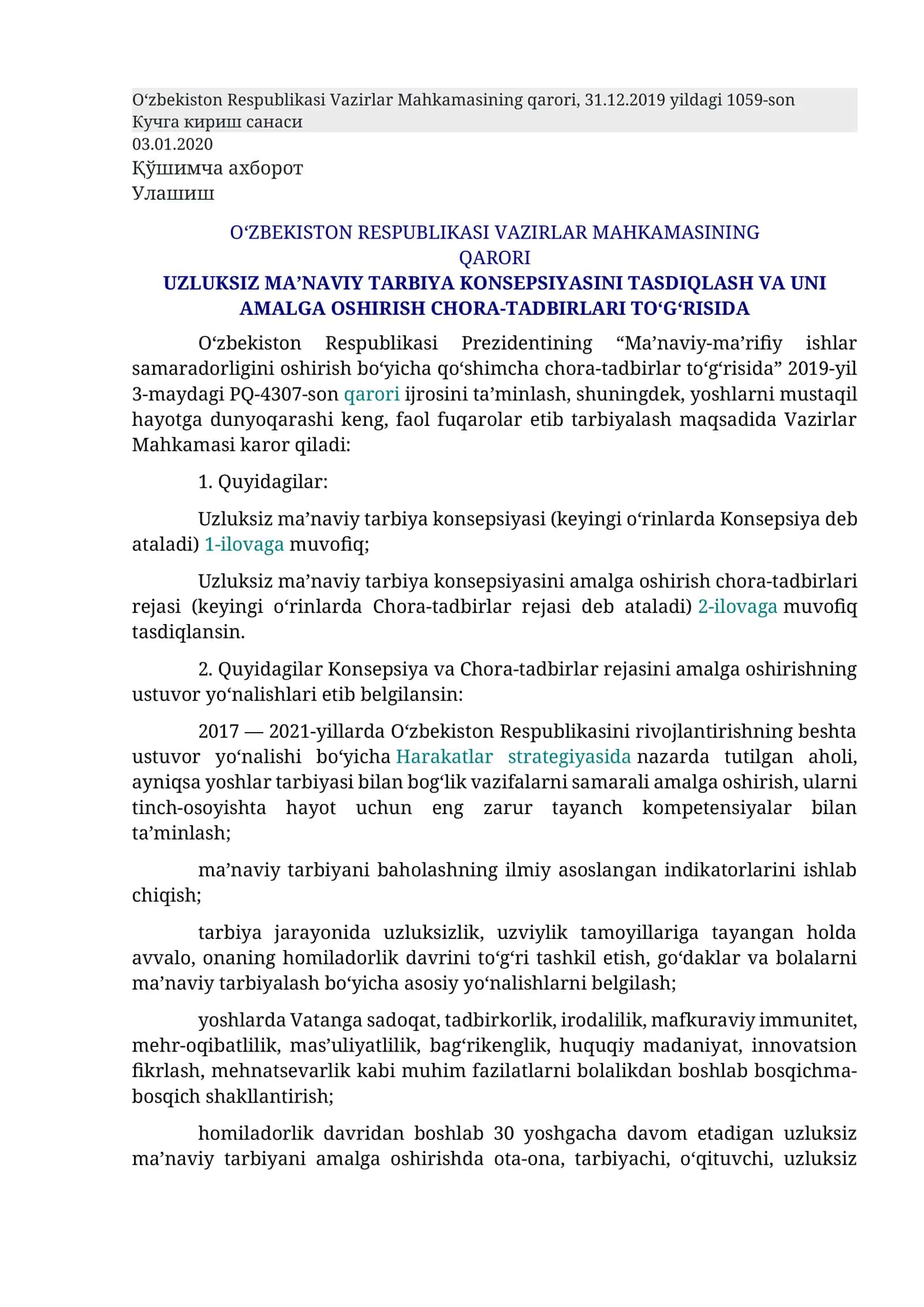 Uzluksiz ma’naviy tarbiya konsepsiyasi 1