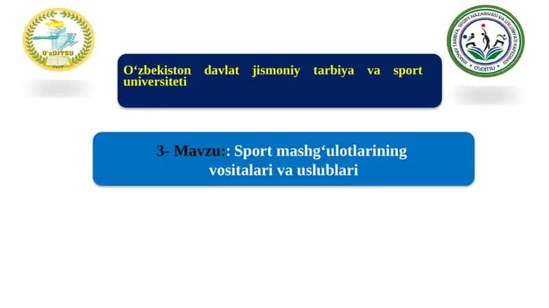 Sport mashgʻulotlarining vositalari 1