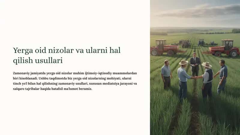Yerga oid nizolar va ularni hal qilish usullari 1