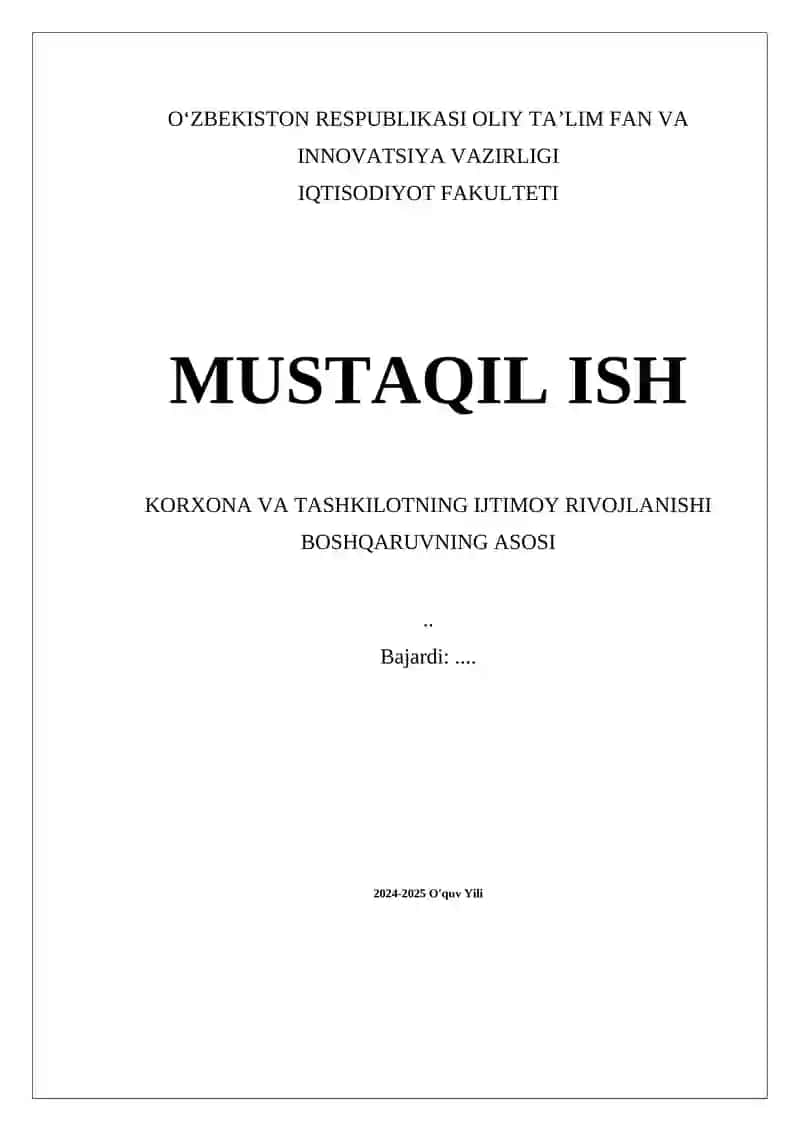 Ijtimoiy rivojlanishning asosiy tushunchalari va prinsiplariga kirish