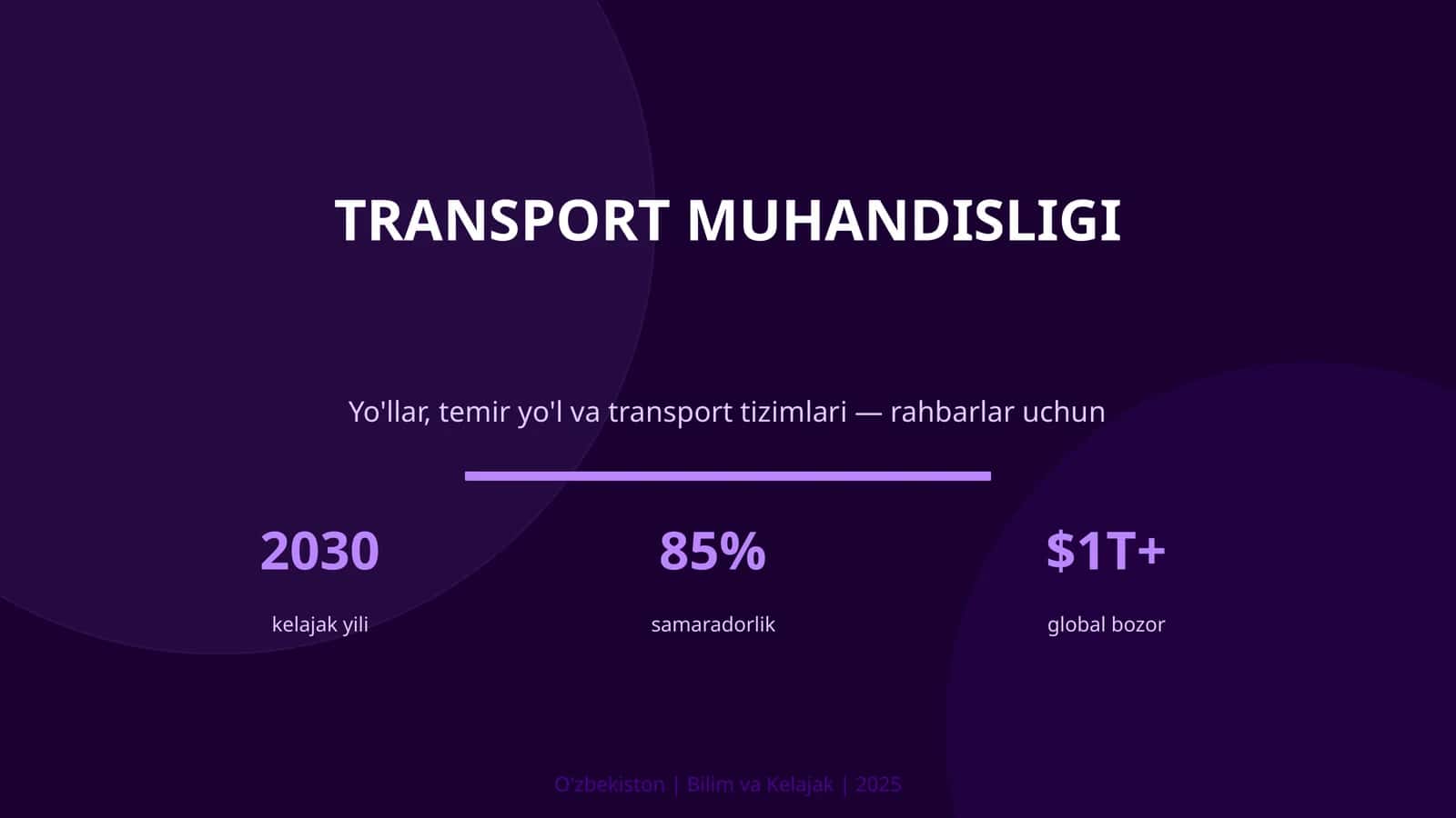 Transport muhandisligi 1
