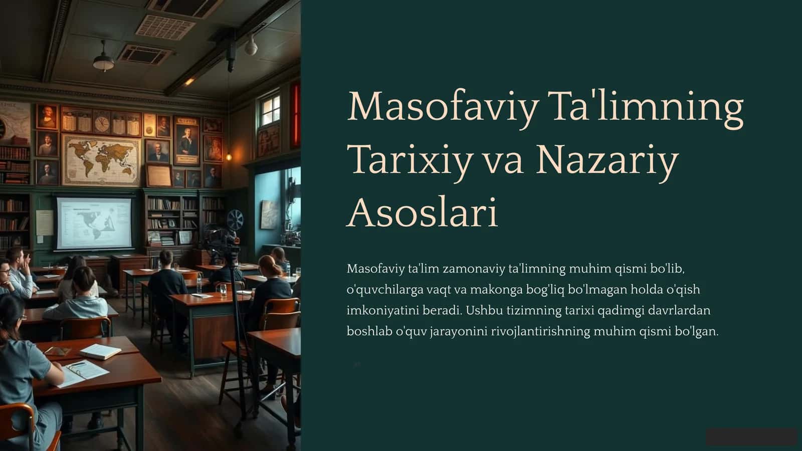 Masofaviy Ta'limning Tarixiy va Nazariy Asoslari 1