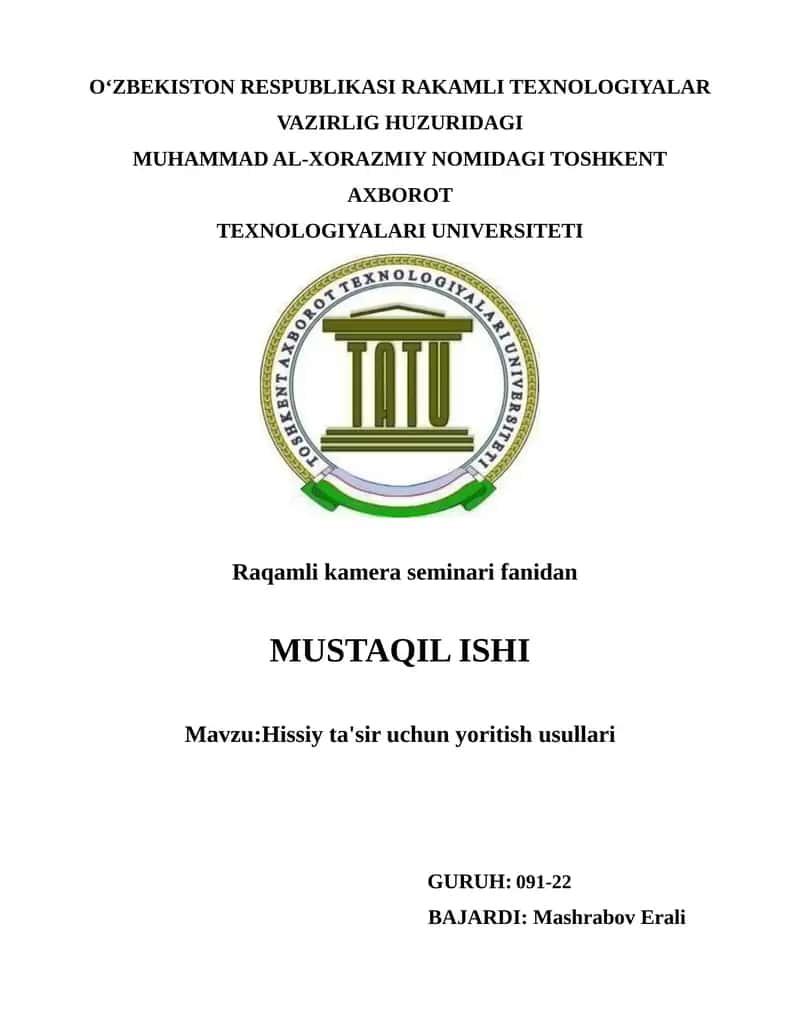 Hissiy ta'sir uchun yoritish usullari 1