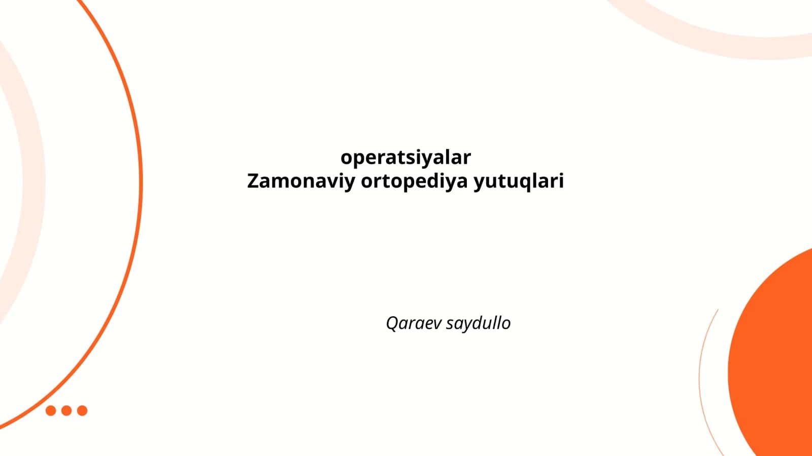 Qo'shma protezlash texnologiyalari 1