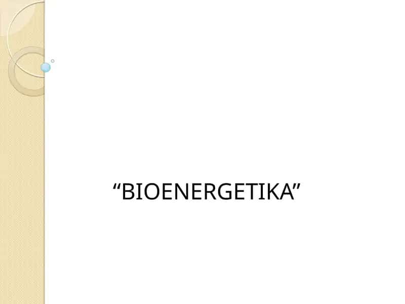BIOENERGETIKA 1