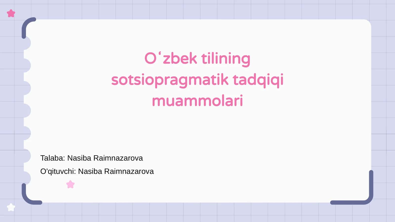 Oʻzbek tilining sotsiopragmatik tadqiqi muammolari 1