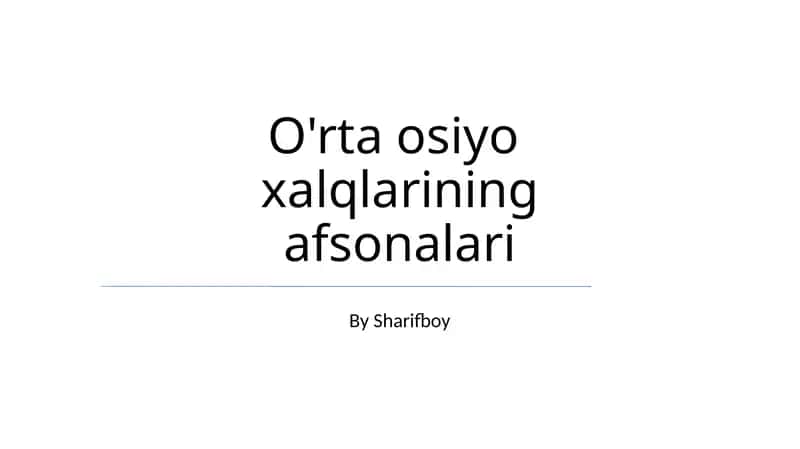 Umumiy Mavzu va Motivlar 1