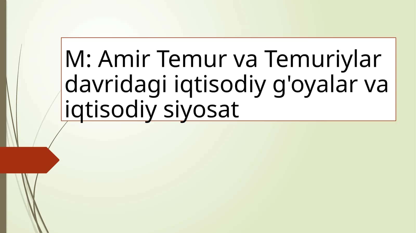Mulkchilik va ishlab chiqarish 1