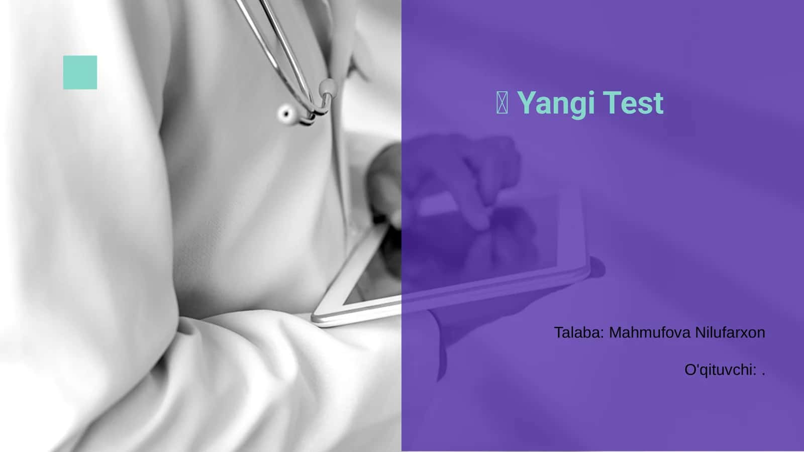 Yangi Test 1
