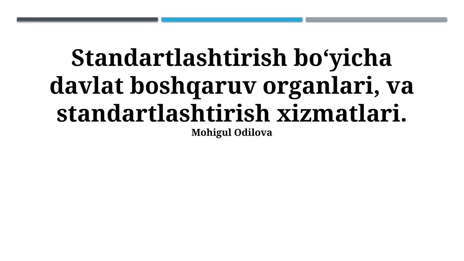 Standartlashtirish xizmatlari 1