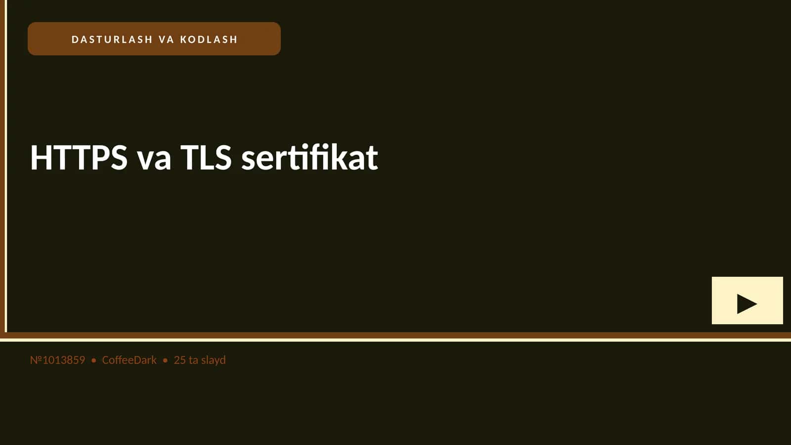 HTTPS va TLS sertifikat 1