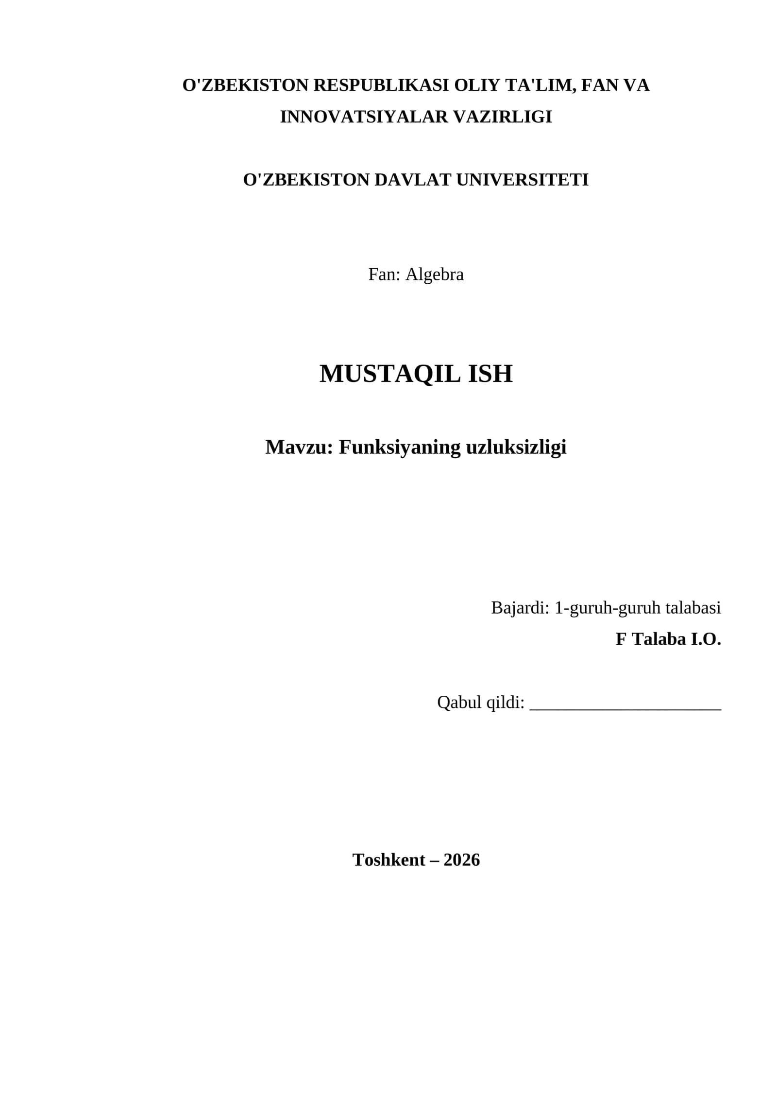 Funksiyaning uzluksizligi 1