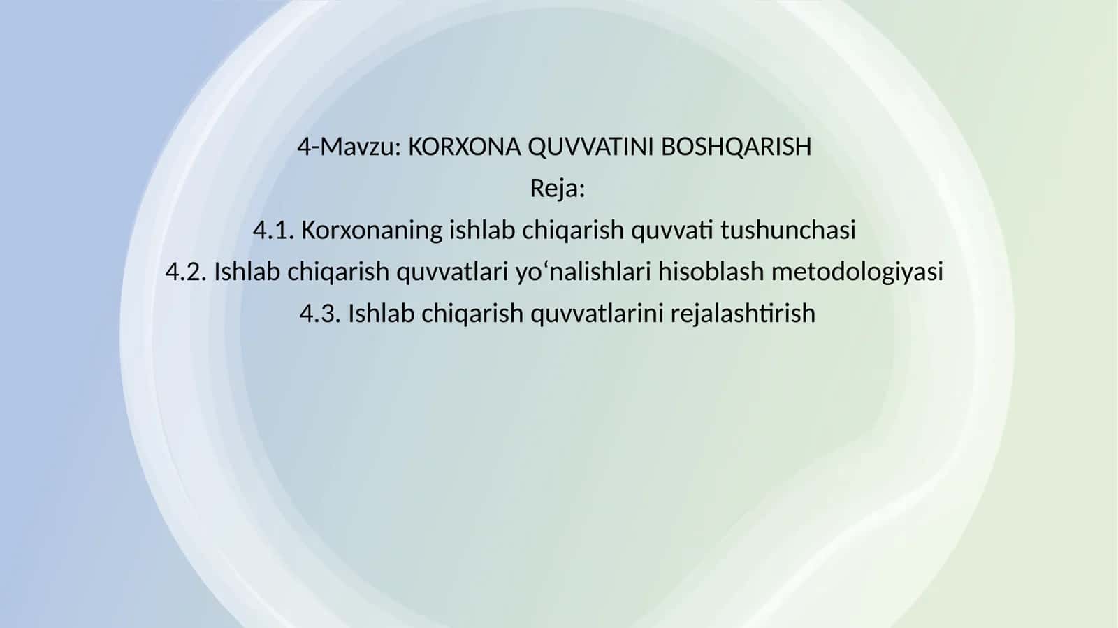 KORXONA QUVVATINI BOSHQARISH 1