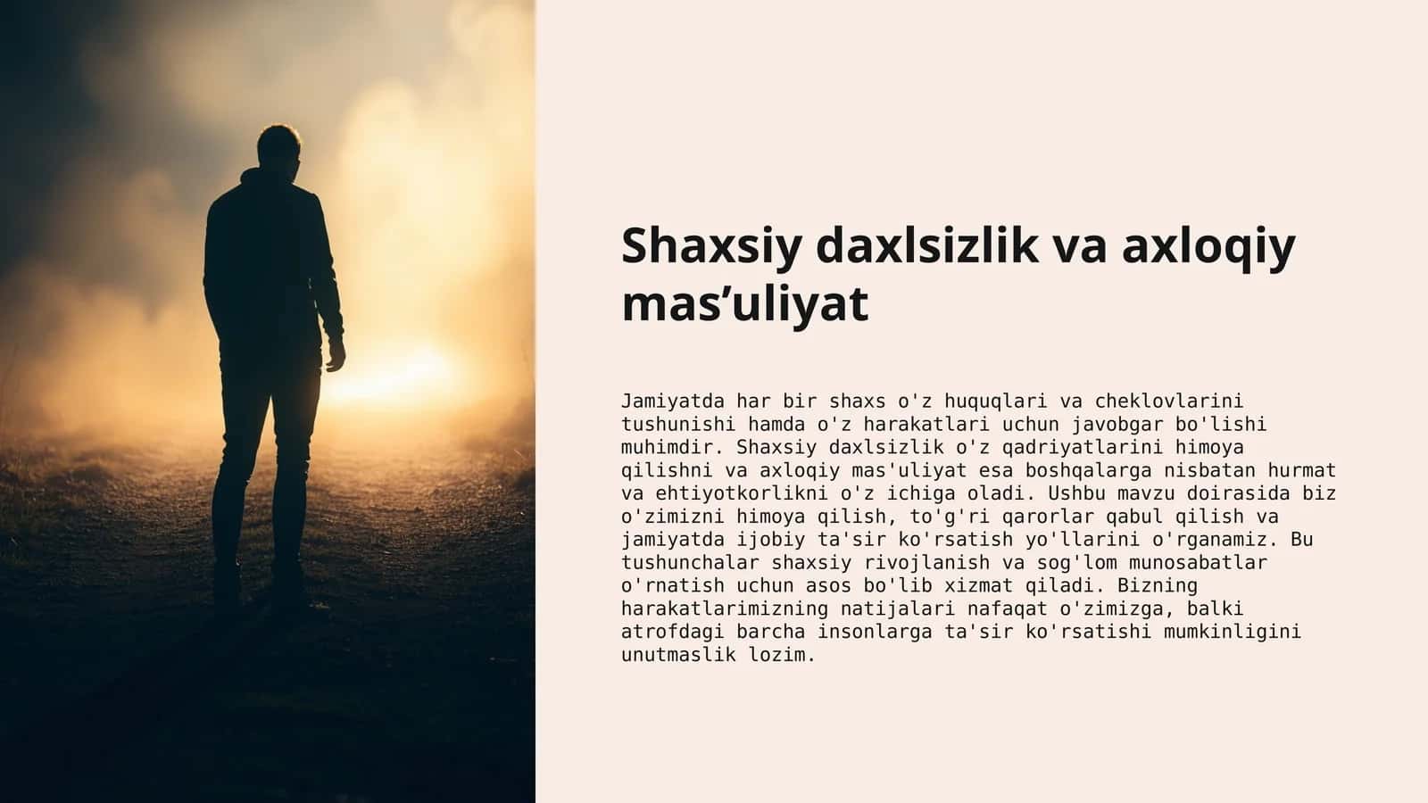 Shaxsiy daxlsizlik va axloqiy mas’uliyat 1