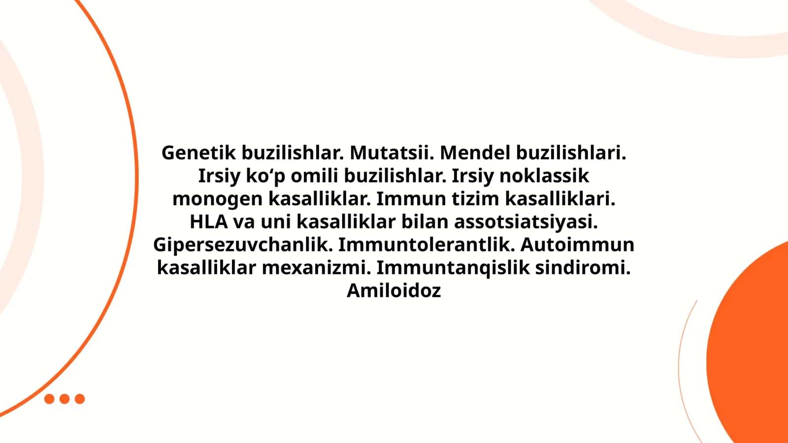 Genetik buzilishlar 1