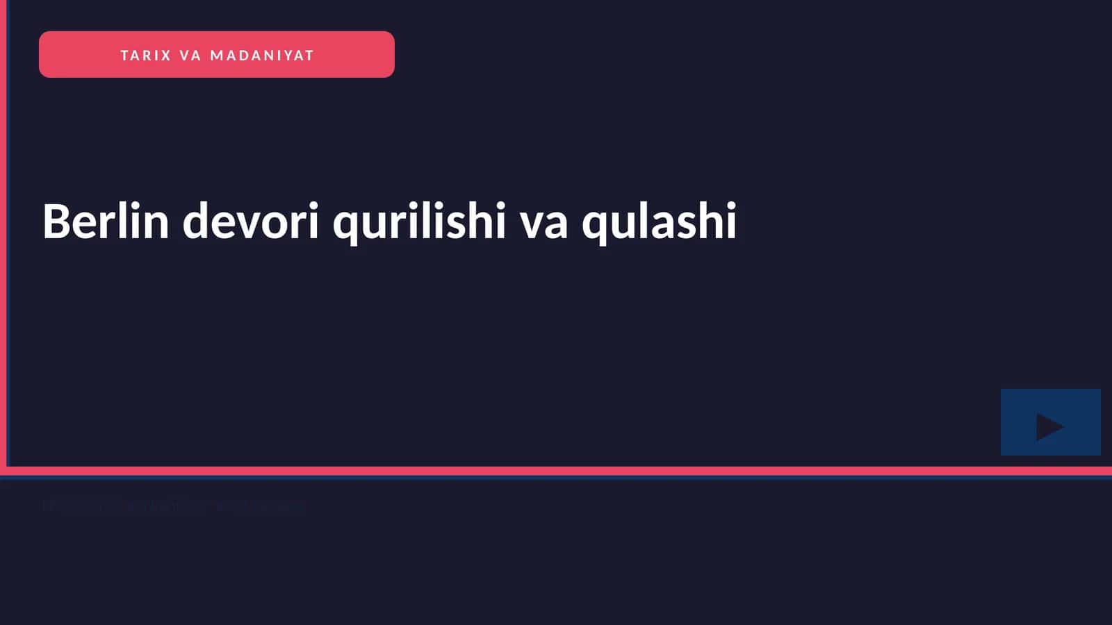 Berlin devori qurilishi va qulashi 1