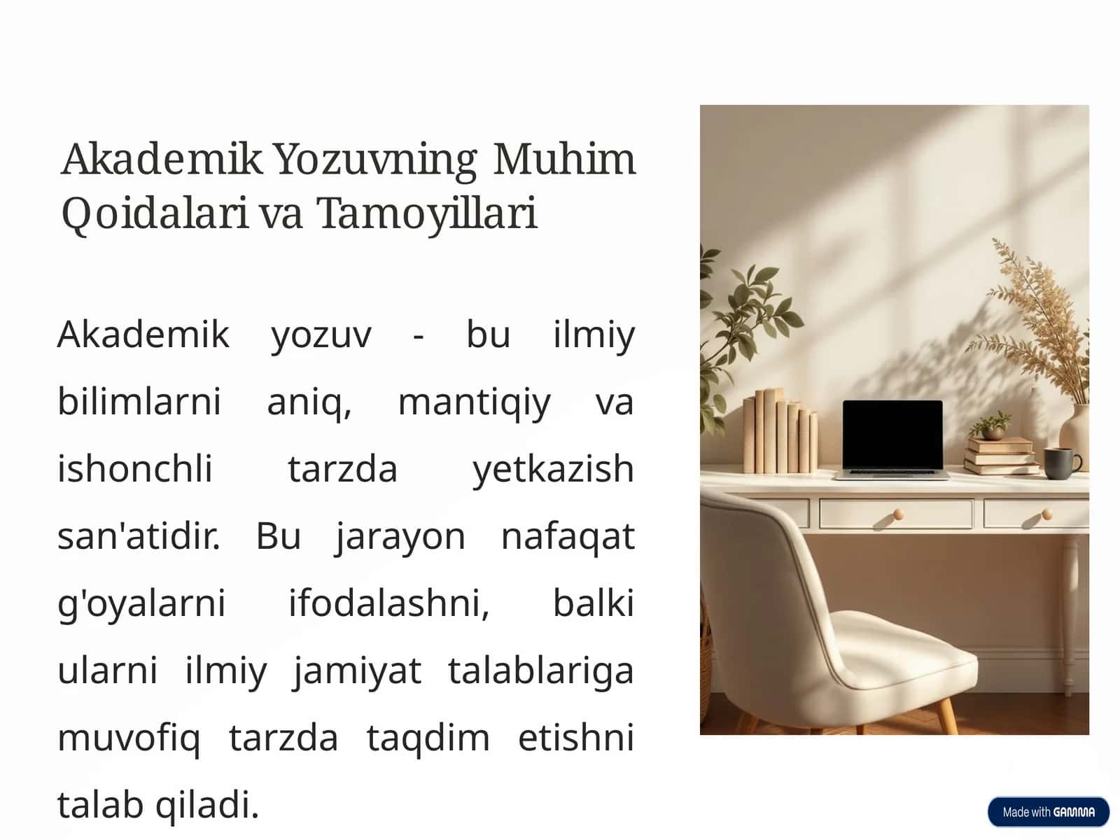 Akademik Yozuvning Muhim Qoidalari va Tamoyillari 1