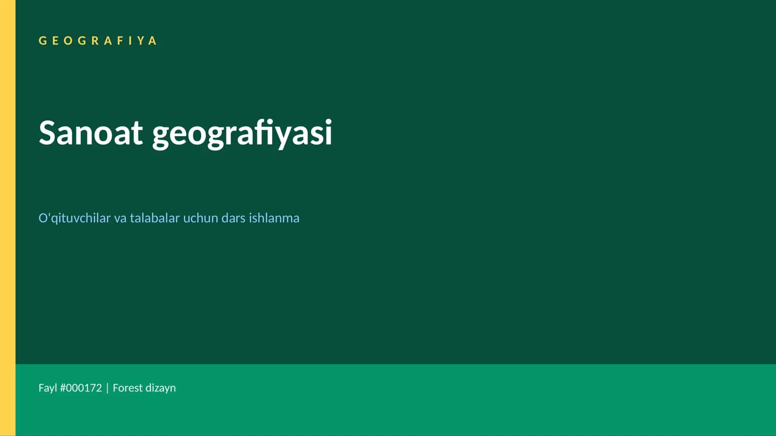 Sanoat geografiyasi 1