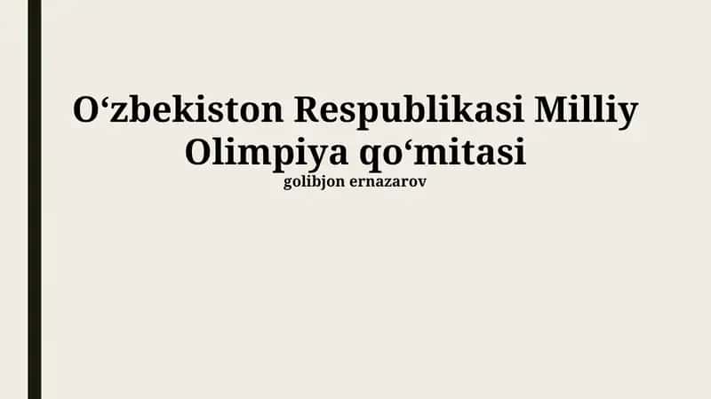 O'zbekiston Respublikasi Milliy Olimpiya qo‘mitasi 1