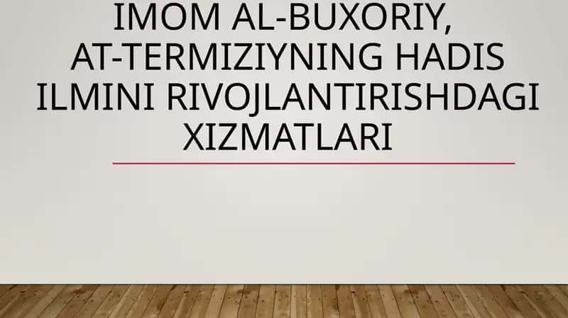 Imom Buxoriy 1