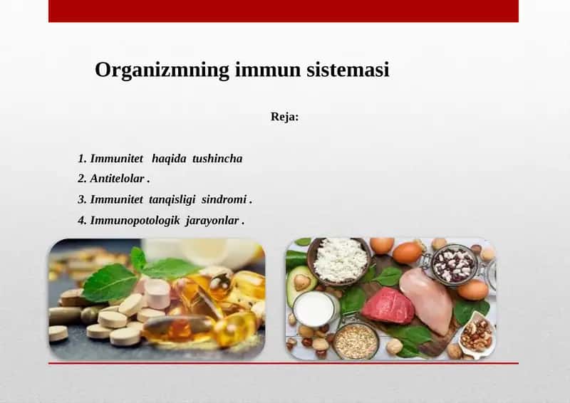Organizmning immunsistemasi 1
