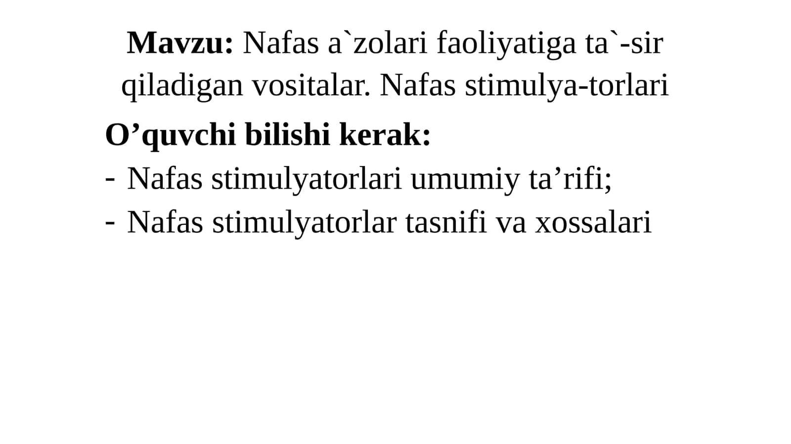Nafas stimulyatorlari 1