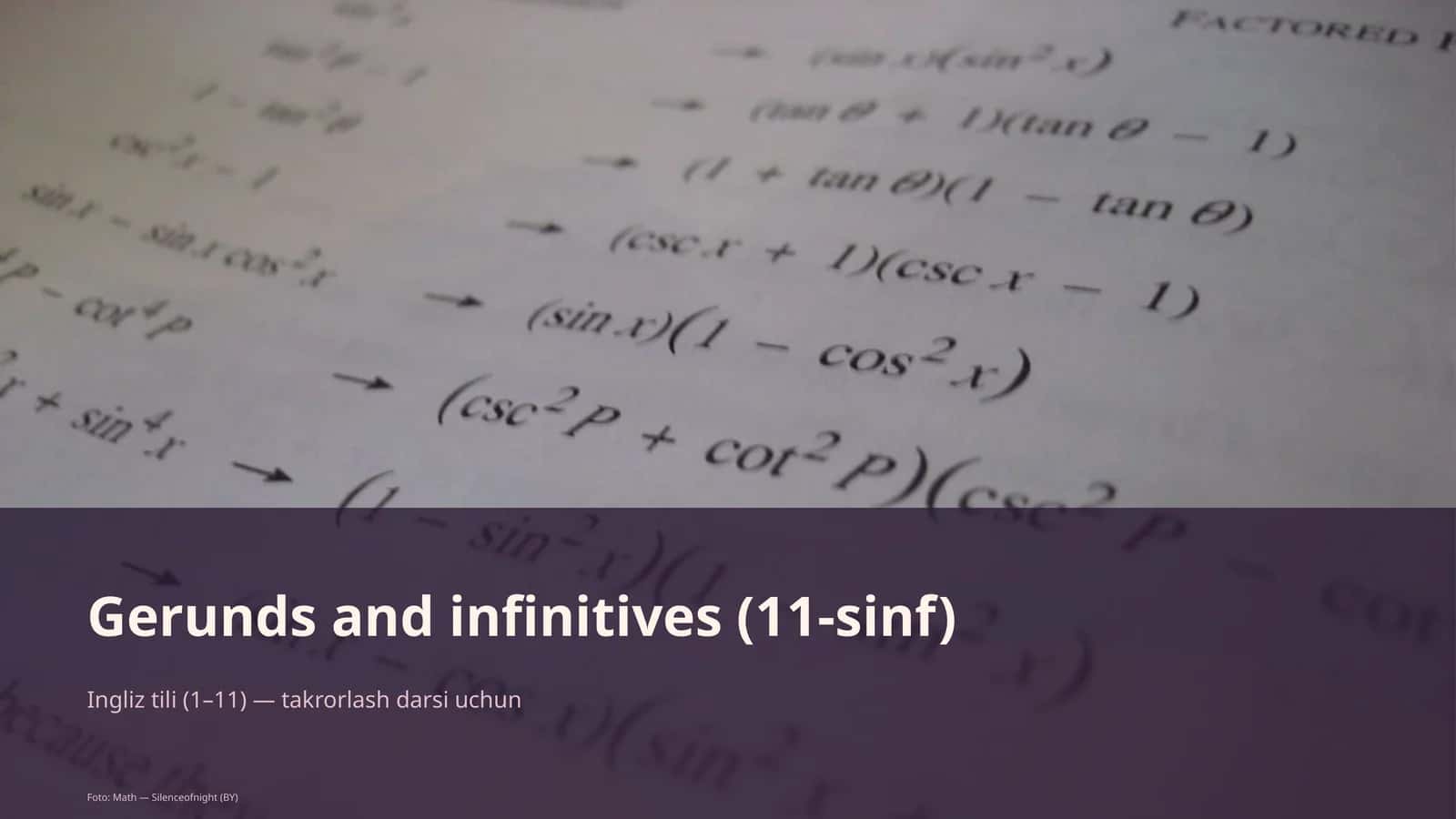 Gerunds and infinitives (11-sinf) 1