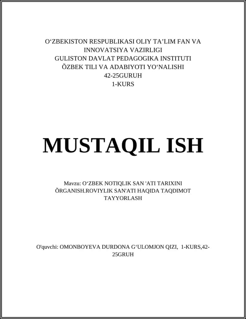 Oʻzbek Notiqlik San'ati Tarixi 1