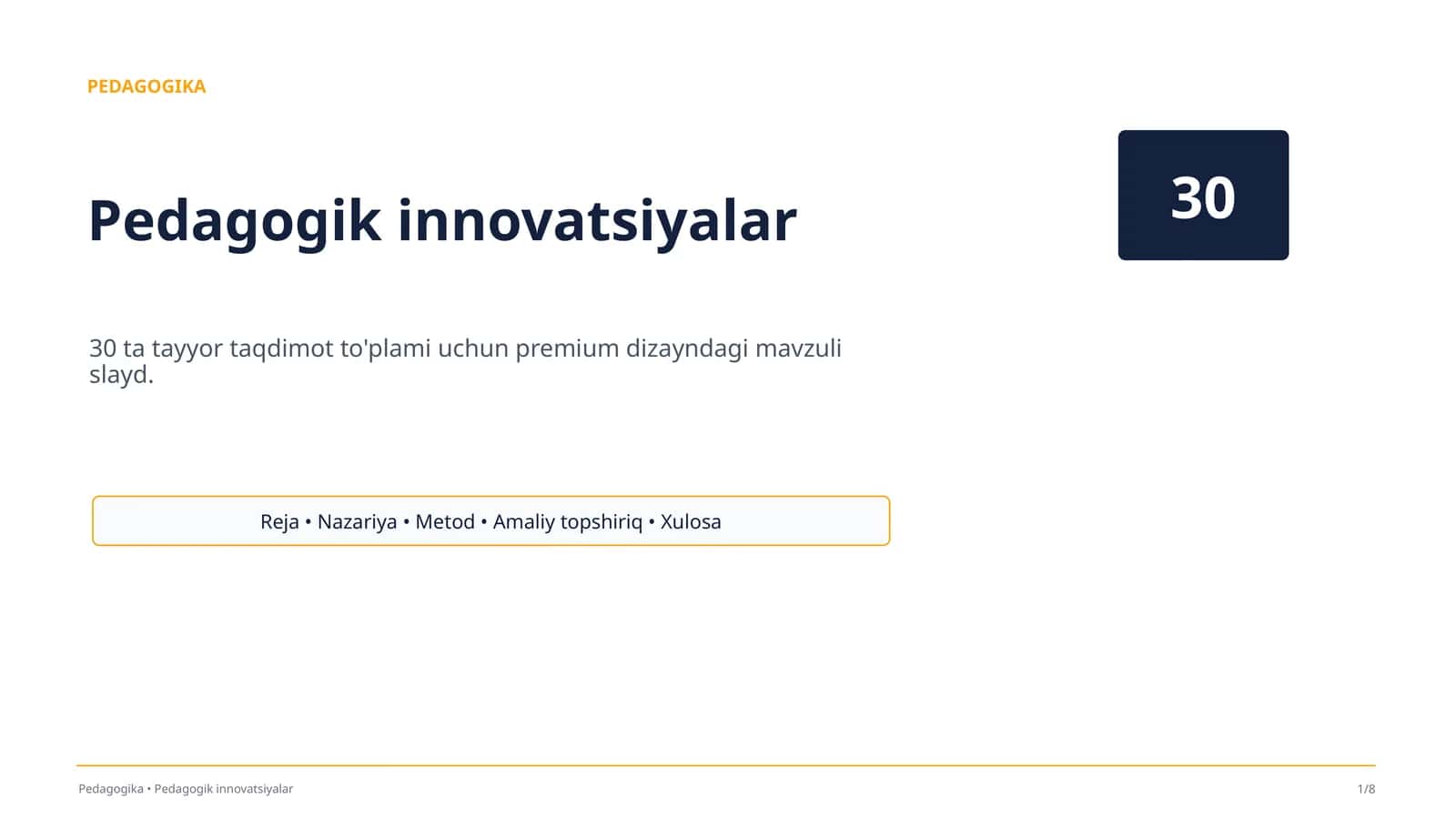 Pedagogik innovatsiyalar 1