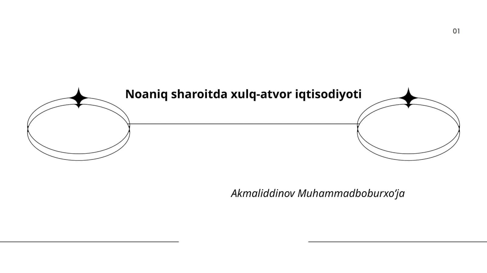 Noaniq sharoitda xulq-atvor iqtisodiyoti 1