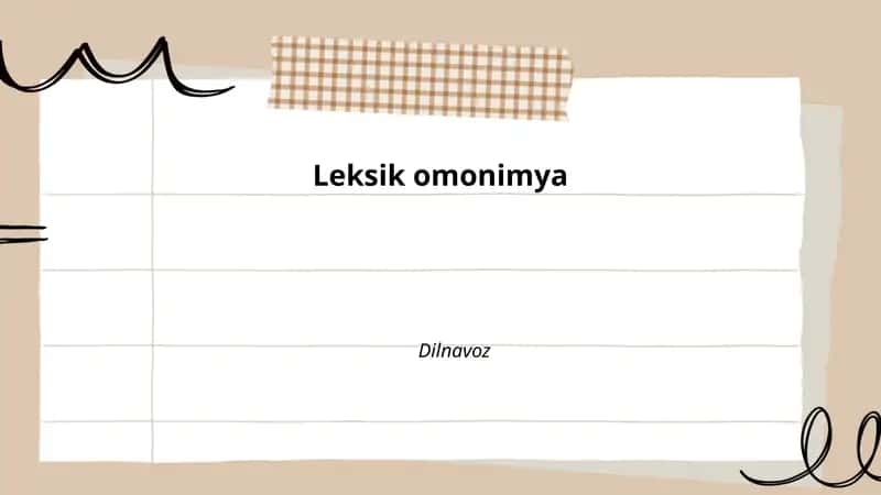 Leksik omonimya 1