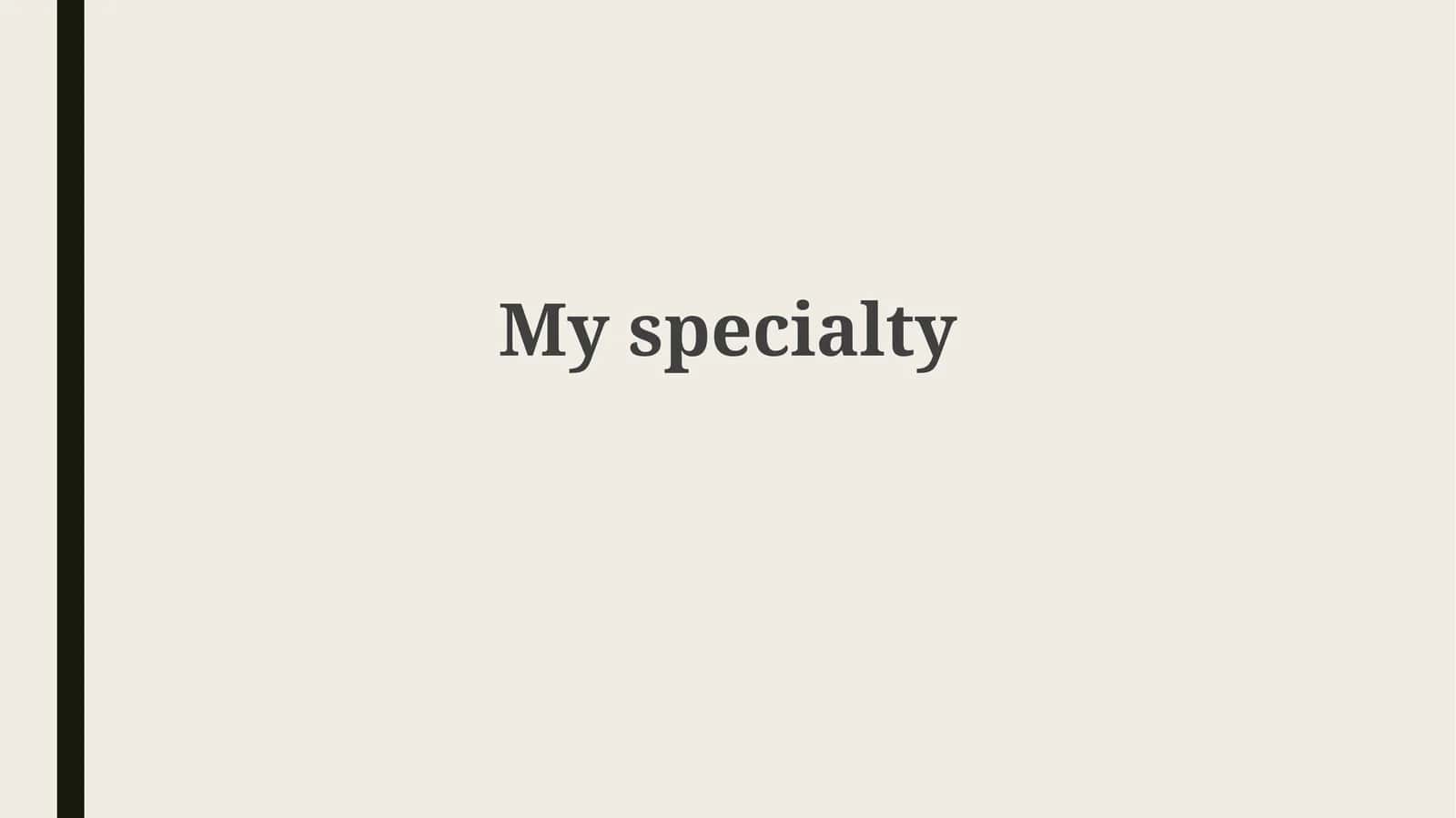 Myspecialty 1