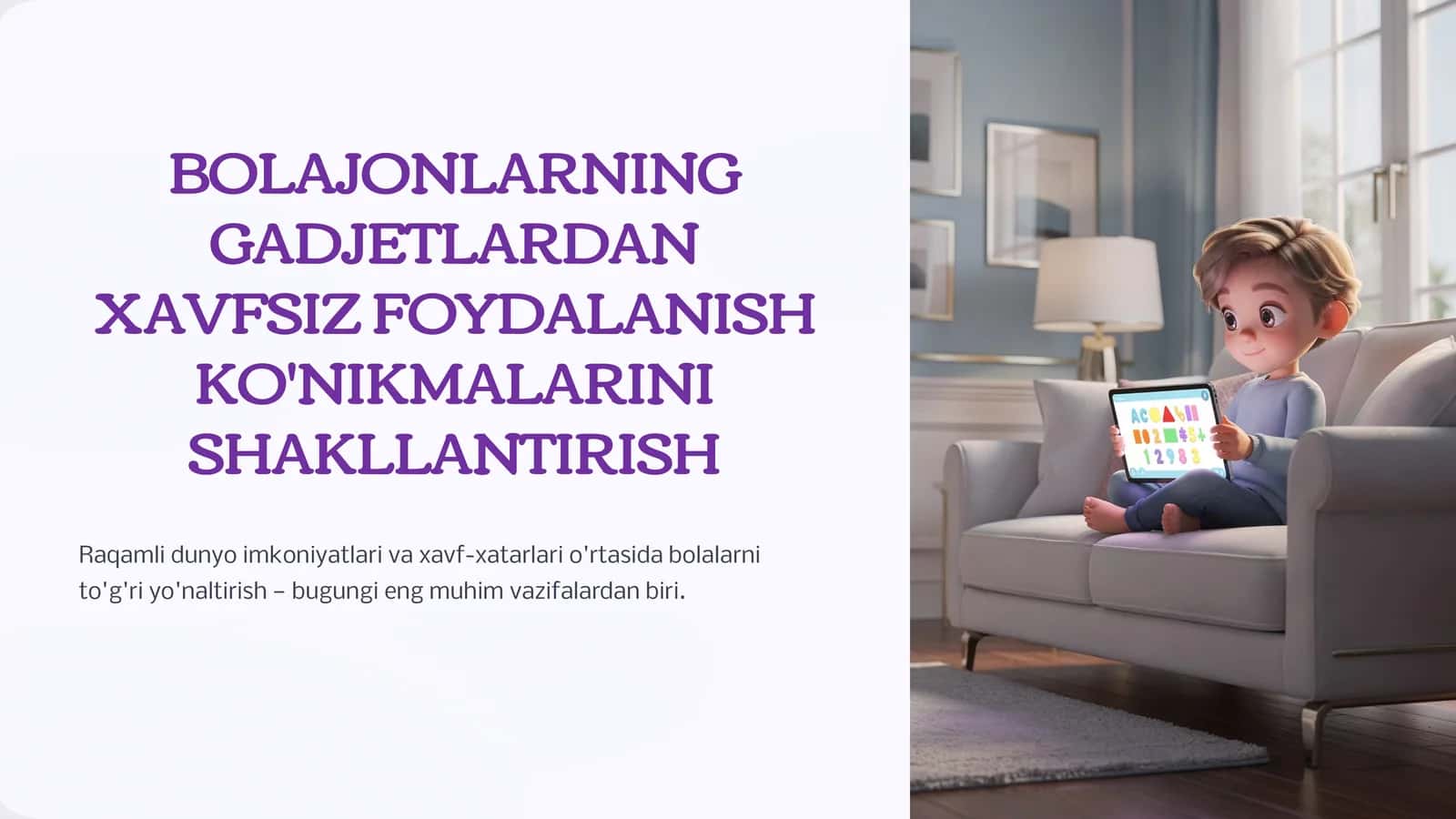 BOLAJONLARNING GADJETLARDAN XAVFSIZ FOYDALANISH KO'NIKMALARINI SHAKLLANTIRISH 1