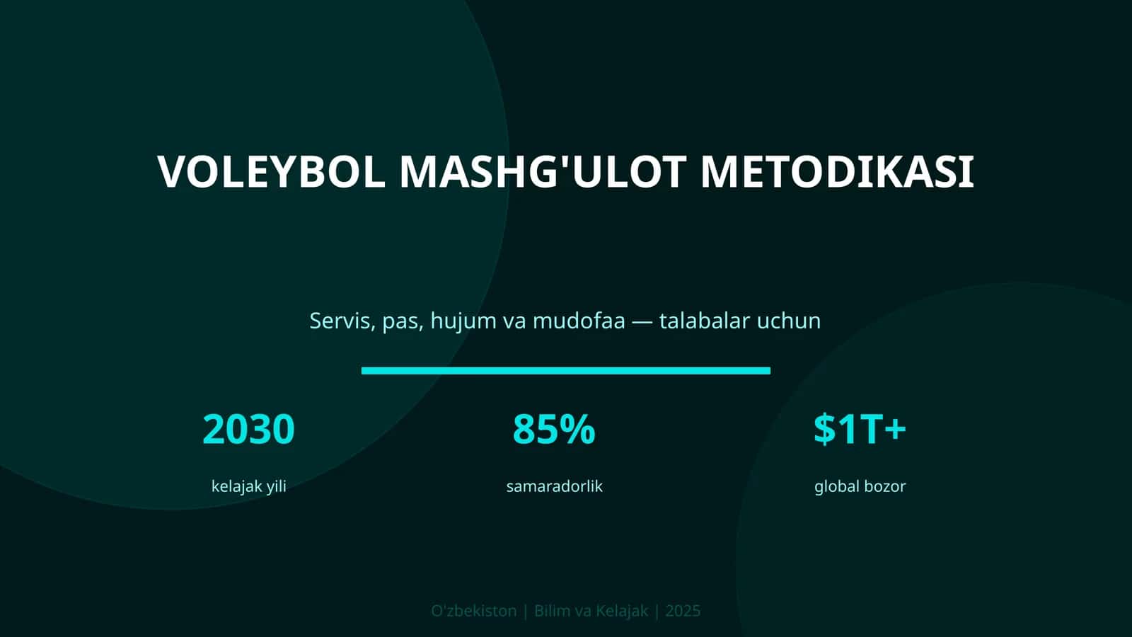 VOLEYBOL MASHG'ULOT METODIKASI 1
